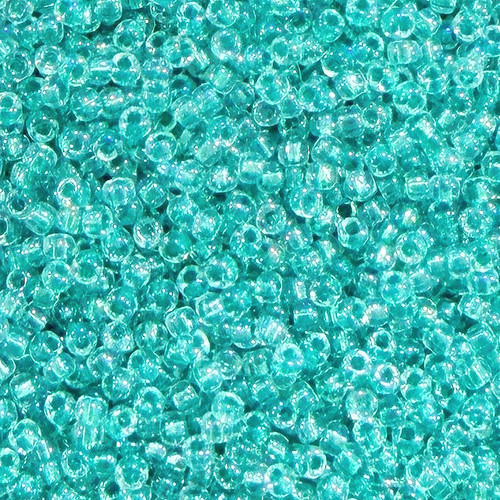 11-1528, Sparkling Aqua Green-Lined Crystal (28 gr.) Miyuki (Discontinued)