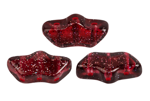 Delos par Puca Beads, Transparent Constellation Garnet, 6 x 10mm (Qty: 15) 