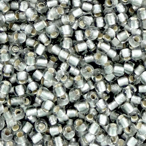 8-0029AF, Frosted Silver-Lined Black Diamond (28 gr.) Toho