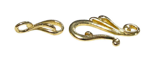 Swirl Design Clasp, Gold-Plated, 32 x 12mm (Qty: 1) Discontinued