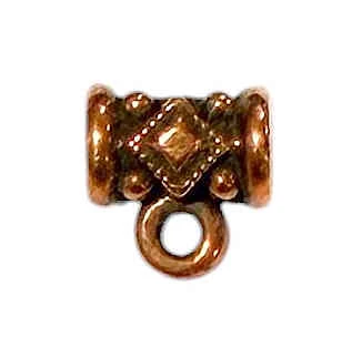 TierraCast Noble Bail, Antique Copper Plated, 8 x 5.3mm (Qty: 1) (Discontinued)