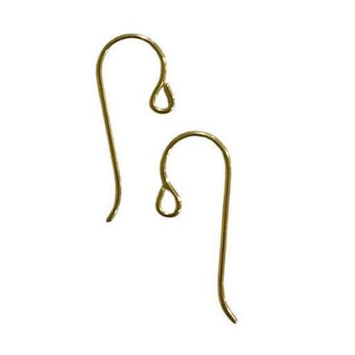 TierraCast French Hook Ear Wire, Gold-Filled, 20 x 8mm (Qty: 1 pair) Discontinued