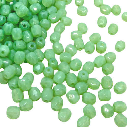 4mm Fire Polish, Jade Opal (Qty: 50)