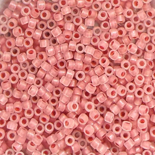 TOHO Aiko 11-779FM, Frosted Salmon-Lined Crystal Rainbow (5 grams)