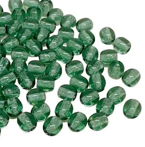 4mm Czech Glass Druk Beads, Transparent Erinite (~100 Pcs)