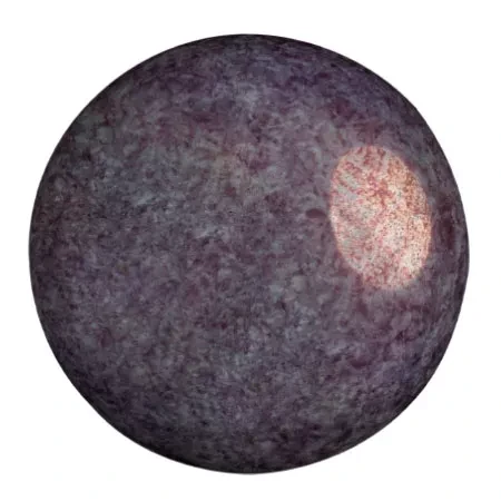 14mm Cabochon par Puca, Opaque Amethyst/Gold Ceramic Look (Qty: 1) Overstock