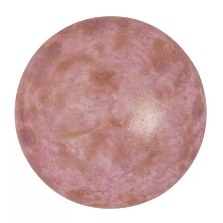 14mm Cabochon par Puca, Opaque Spotted Rose (Qty: 1) Overstock