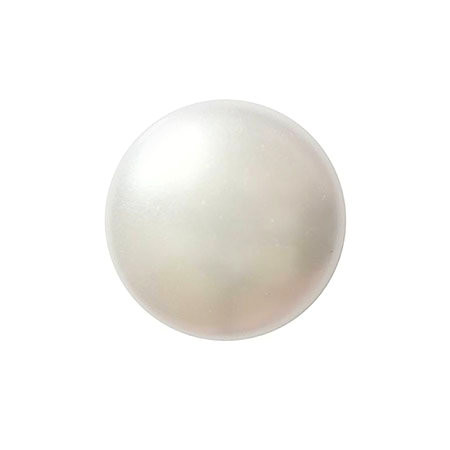 14mm Cabochon par Puca, White Pearl (Qty: 1) Overstock