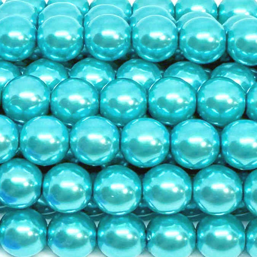 2mm Czech Glass Pearls, Pacific Blue (Qty: 50) Overstock