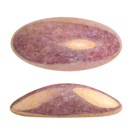 Athos par Puca, Opaque Violet/Gold Ceramic Look, 20 x 10 x 6mm (Qty: 1) Overstock
