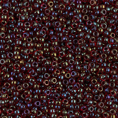 11-0367, Garnet-Lined Ruby AB (28 gr.) Miyuki (Matches DB-0297) Overstock