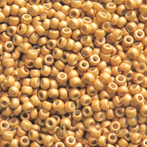 8-PF0557F, PermaFinish Matte Gold (28 gr.) Toho (Formerly PF0471) Overstock