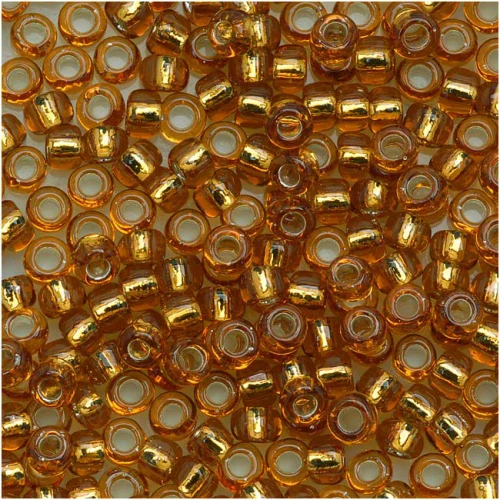 8-0278, Gold-Lined Topaz (28 gr.) Toho Overstock