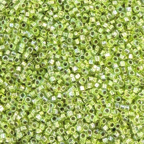 15-0643A, Silver-Lined Chartreuse AB (14 gr.) Matsuno