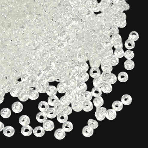 Size 8 Spacer Beads (Demi Rounds), 0131, Transparent Crystal (10 gr.) 