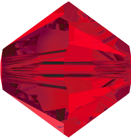 Swarovski 5328 8mm Crystal Bicones, Light Siam (Qty: 8)
