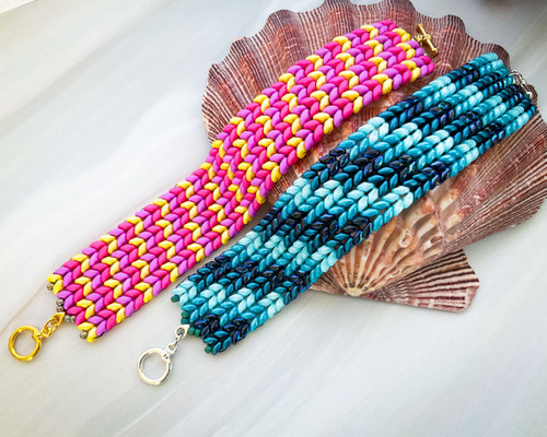 SuperDuo Herringbone Cuff Bracelet by Danielle Wickes Free Project