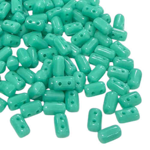 Rulla Beads, Opaque Green Turquoise (3 x 5mm) (10 gr.)