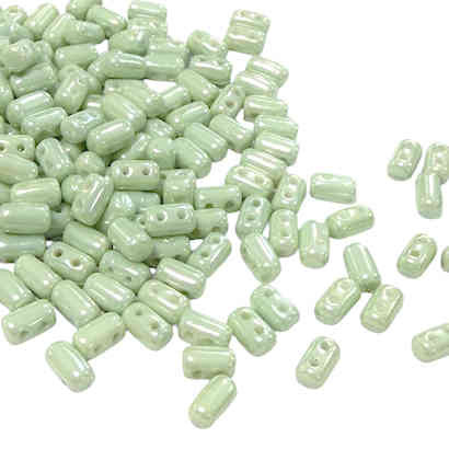 Rulla Beads, Chalk Green Light Luster (3 x 5mm) (10 gr.)