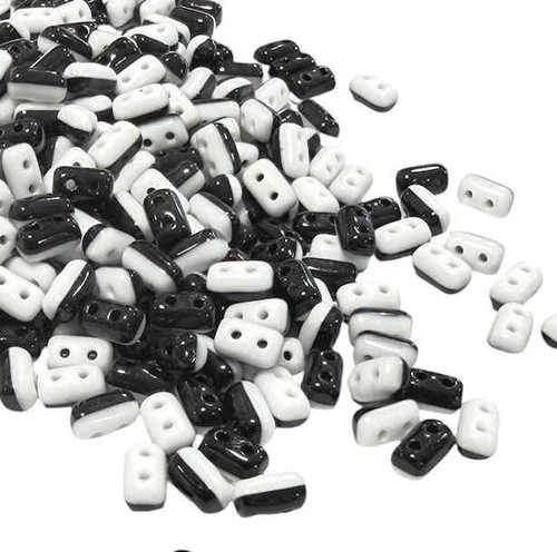 Rulla Beads, Duet Black & White (3 x 5mm) (10 gr.)
