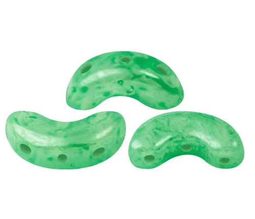 Arcos par Puca Beads, Mishmash Green (Qty: 25)