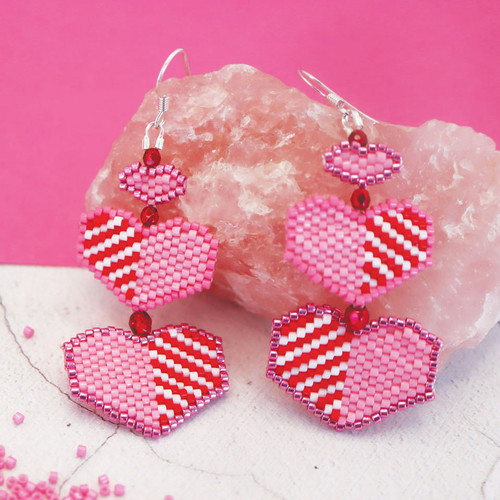 Valentine’s Heart Earrings by Chloe Menage Free Project