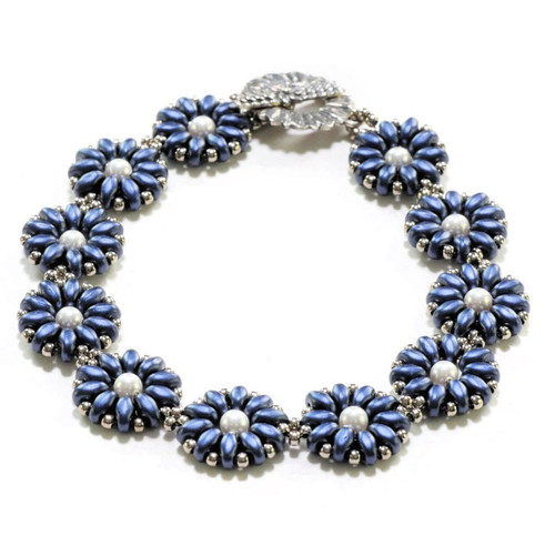 Pretty Posies Bracelet by Jill Wiseman (SuperDuos) Free Project