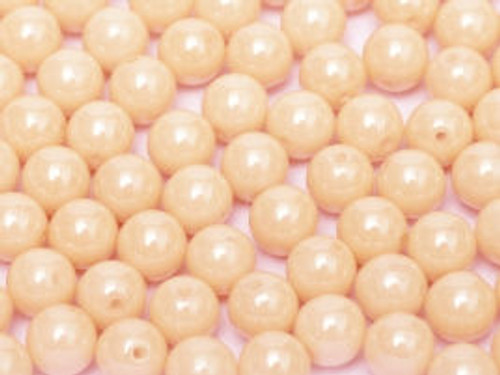 4mm Round Glass Beads, Champagne Luster (Qty: 50)