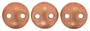 2-Hole Lentils, Matte Metallic Copper (Qty: 50)
