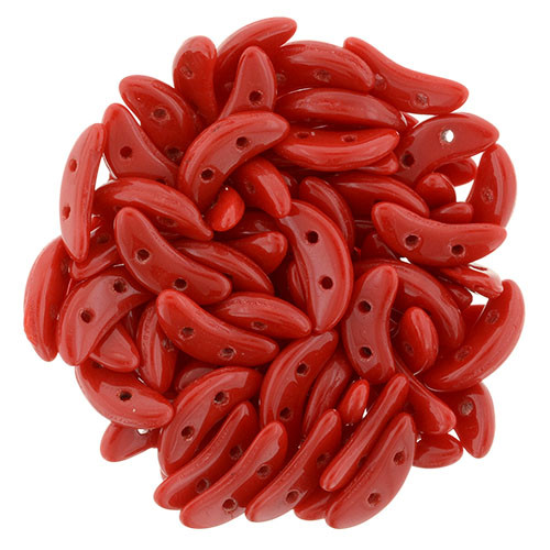 Crescent Beads, Opaque Red (10 gr.)