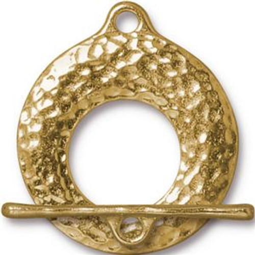 TierraCast Gold Plated Artisan Toggle Clasp (Qty: 1)