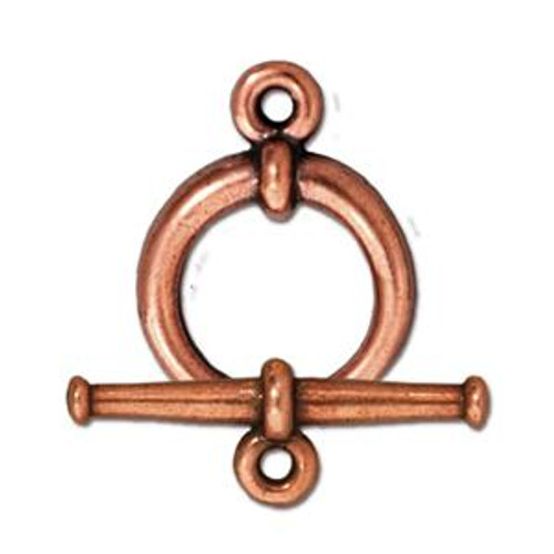 TierraCast Copper Plated Tapered Toggle Clasp (Qty: 1)