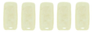 2-Hole Brick Beads, Opaque Champagne Luster (Qty: 25)