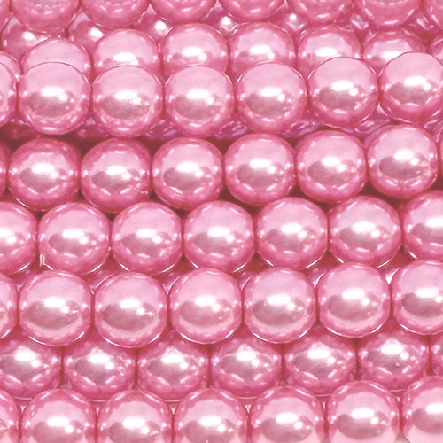 2mm Czech Glass Pearls, Flamingo Pink (Qty: 50)