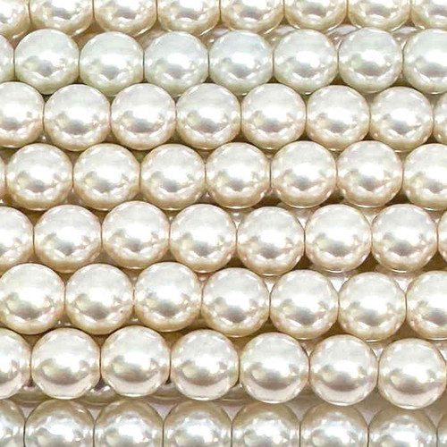 Vintage Acrylic White No-Hole Faux pearls 3.5mm - A Grain of Sand