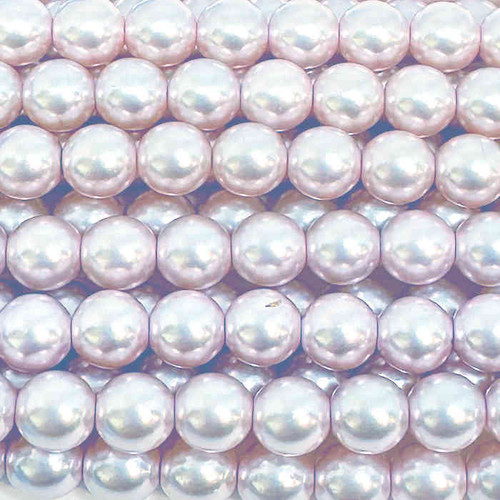 3mm Czech Glass Pearls, Pale Lavender (Qty: 50)