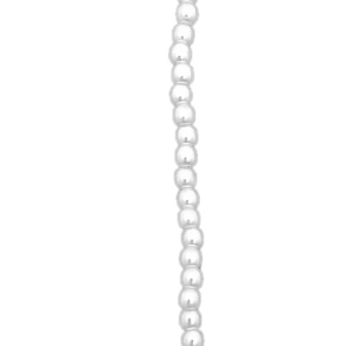 3mm Czech Glass Pearls, White (Qty: 50)