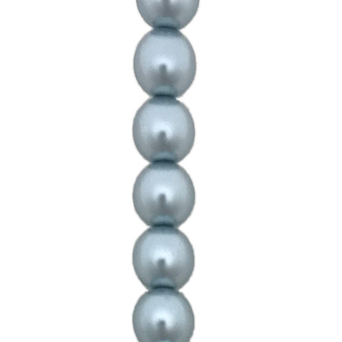 4mm Czech Glass Pearls, Light Blue (Qty: 50)