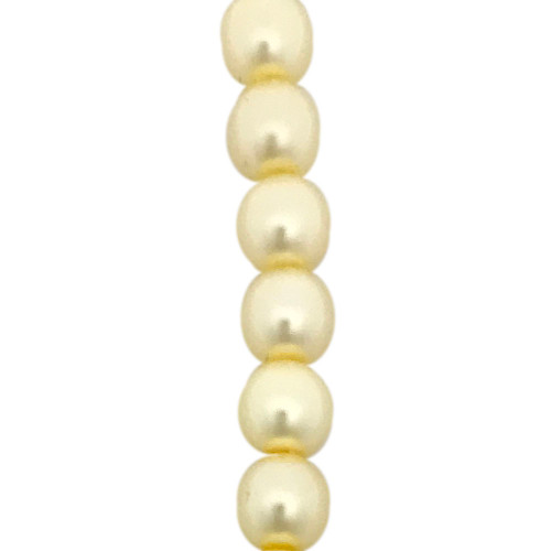 4mm Czech Glass Pearls, Light Yellow (Qty: 50)