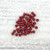 2mm Round Glass Beads Red Metallic Suede (Qty: 50)