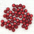 4mm Round Glass Beads, Red Metallic Satin (Qty: 50)
