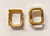 Gold-Plated Sew-On Settings for Swarovski 4600, 12x10mm Octagon (Qty: 2)