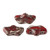 Delos par Puca Beads, Opaque Coral Red New Picasso (Qty: 15)