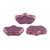 Delos par Puca Beads, Opaque Amethyst/Gold Ceramic Look (Qty: 15)