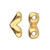 Cymbal Mitakas, GemDuo Side Beads, 24K Gold-Plate, 7.8 x 3.7mm (Qty: 10)