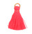 20mm Nylon Tassels, Bright Coral (Qty: 2)