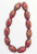 Oval Fire Polished Beads, Burnt Orange & Red w/ Gold Luster, 12x8mm (Qty: 12)