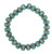 Cruller Rondelle Beads, Transparent Turquoise Green w/ Picasso Finish, 6x9mm (Qty: 25)