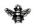 TierraCast Large Honeybee Charm, Antique Silver-Plated (15.75 x 12mm) (Qty: 1)