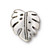 TierraCast Monstera Button, Antique Silver-Plated (15mm) (Qty: 1)